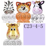 C23-4  animal balloon lion tiger giraffe zebra balloon without stand