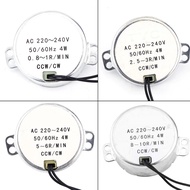 1pc AC 220-240V Synchronous Motor Electric Geared Rotary Motor 4W CW/CCW 0.8-1RPM 2.5-3RPM 5-6RPM 8-