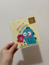 Sanrio HANGYODON 水怪 台灣製生日卡