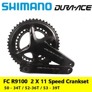 SHIMANO DURA-ACE FC R9100 Crankset 2X11ความเร็วฮอลโลวเท็คII R9100ข้อเหวี่ยง50-34ครั้ง52-36ครั้ง53-39