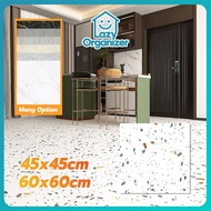 LYO 45 X 45Cm & 60X60Cm Marble Floor Sticker Tiles Waterproof Self-adhesive Vinyl Flooring For Home 