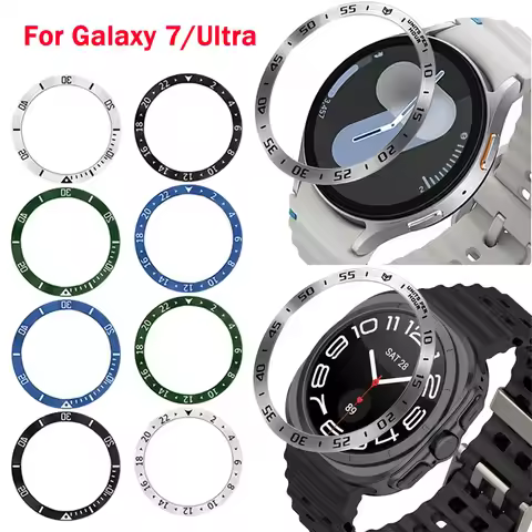 Metal Bezel Ring For Samsung Galaxy Watch 7 Ultra 47mm Time/Speed Scale Protective Cover For Galaxy 