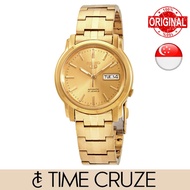 [Time Cruze] Seiko 5 SNKK76K1 Automatic Gold Tone Stainless Steel Gold Tone Dial Men Watch SNKK76 SNKK76K