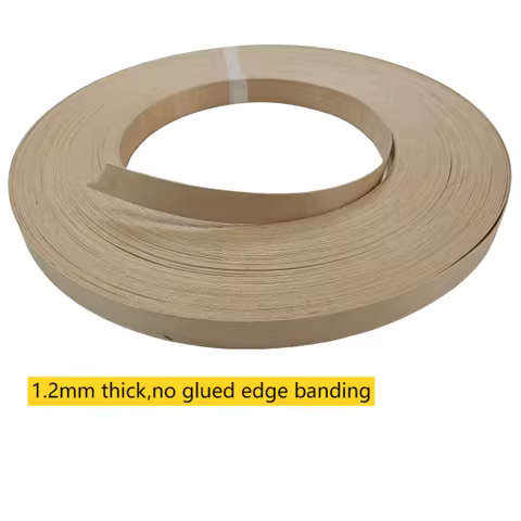 1.2mm Thick No-glued Birch Wood Veneer Edge Banding Strip,19mm 22mm Width Wood Roll for Furniture Ca