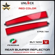 UNLOCK🔓 Perodua Bezza 2016 - 2019 Red / White Rear Bumper Led Reflector Warning Led Brake Light Car 