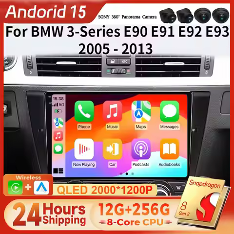 Car Radio Android 16 For BMW 3-Series E90 E91 E92 E93 2005-2013 with Carplay Android Auto Intelligen