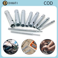 10pcs 6-22mm Tubular Socket Wrench Set Carbon Steel Double-Ended Plumber Back Nut Spark Plug T-Bar