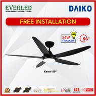 DAIKO Kento 40" /56" DC Ceiling Fan (with Tri-Color Light and Remote)