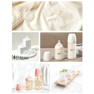 MOYUUM Imitation Breast Milk Type Replacement Nipple 2pcs Set (0m+/ 2m+/ 5m+/ 8m+) Suitable For Wide