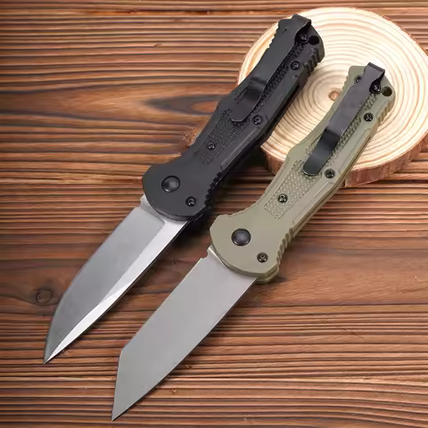 Outdoor Pocket Folding Knife, 8CR14MOV Steel Blade with Non-Slip Nylon Fiber Handle, Ideal for Campi