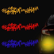Car Reflective Decorative Stickers DC Joker Classic Quotes HAHAHAHA Silhouette