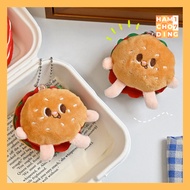 GANTUNGAN [HAMCHODING17] CUTE BURGER KEYCHAIN DOLL BAG KEYCHAIN