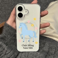 Colored horses welcome spring suitable for iPhone 16 iPhone 15 cases Code 14 Acrylic 13 new models