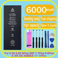 Original Mobile bateri High Capacity For iPhone 6 6SP 7plus 8plus X XS xr XSMAX 11 11Pro Free Tool