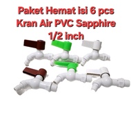 ECONOMIC PACKAGE contains 6 pcs of 1/ 2 inch Garden Water Taps 1/ 2 inch Sapphire PVC Wall Water Tap