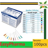 Terumo AGANI Disposable Needles [100pcs per box] 18G/ 20G/ 21G/ 22G/ 23G/ 24G/ 25G/ 26G/ 27G/ 30G