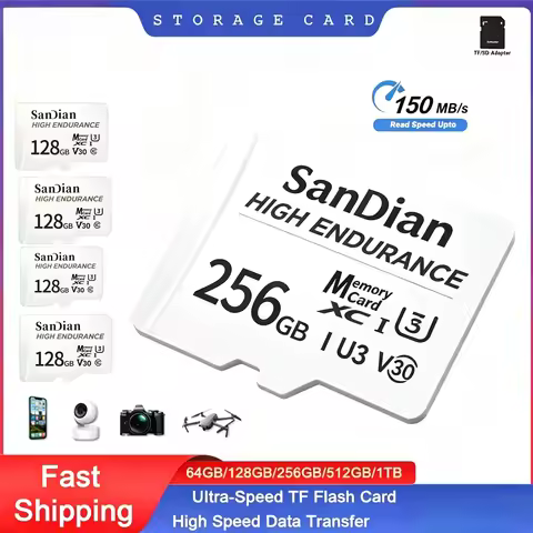 2026 High Endurance micro Tf SD Card V30 U3 C10 Professional Memory card for dash cam or home monito