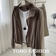 YOHO Tencel Linen Sunscreen Jacket Korean Style Lyocell Tencel Linen Hooded Jacket (PHYZ9784)