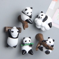 **Cute Cartoon Sichuan Chengdu Panda Resin Fridge Magnet, 3D Cartoon Style Panda Souvenir Gift for P