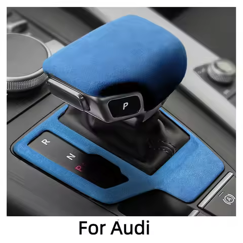 Leather For Audi Gear Shift Knob Cover For Audi A4 b9 b8 b7 A4L A6 A7 Q5 SQ5 Q7 Q8 Interior Frame Tr