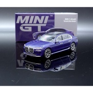 MASH Mini GT 1/64 BMW i7 xDrive60 Blue 1111 Left Driver