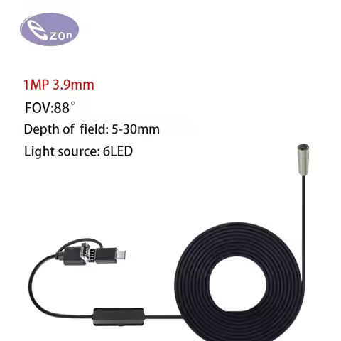 1MP 3.9mm FOV88° Electronic endoscope for Industrial Pipeline Inspection 1.5m USB Type-C 3-in-1 Mech
