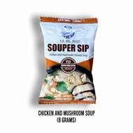 SOUPER SIP 1pc - 8G Instant Chicken & Mushroom Stewed Wholesome Soup with Tender Spinach Leaves for