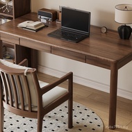 Study Set Chinese Style Modern Desk Furniture Set Light Luxury Walnut Solid Wood Household Desk High