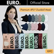 EURO. 3D Duckbill Ear loop 4ply Face Mask 10pcs/pack BFE>95%