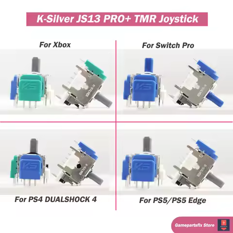 2/10pcs K-Silver JS13 PRO+ TMR Electromagnetic Joystick for Switch Pro PS5 PS4 Xbox Series 3D Analog