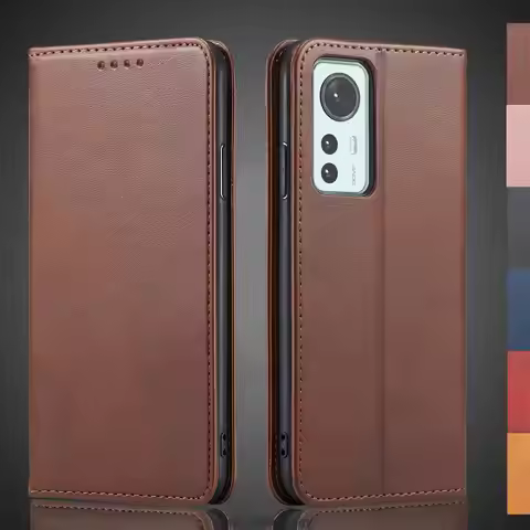 Magnetic attraction Leather Case for Xiaomi 12 12X 12s Xiaomi Mi12 Holster Flip Cover Case Wallet Ph