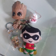 GANTUNGAN Figure groot gurdian of galaxy hot toys, keychain groot, marvel mcd & Keychain tsum tsum t