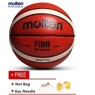 GG7X Original Molten Basketball Size 7 PU Leather with Free Needle Net Indoor or outdoor ball