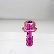 OFF-X TITANIUM GR5 SKRU MINYAK BLEEDING SCREW  HOSE BREK BRAKE OIL SKRU MOTORCYCLE OIL PUMP Screw Fu