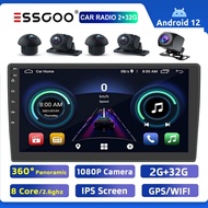 ESSGOO Carplay 360 Camera AHD Reversing Camera 2 Din 9"/10" Android Car MP5 Player IPS Screen 2+32GB 8 Core WiFi GPS Android Auto Mirror link Car Radio