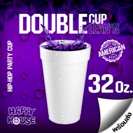 พร้อมส่ง แก้วโฟม Double cup 1632 oz Hip-hop Party cup แก้วโฟมลีนนำเข้าไม่มีลาย ราคาส่ง