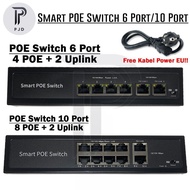 Smart POE Switch 6port 4 POE+2 Uplink/10Port 8 POE+2 Uplink