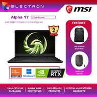 MSI Alpha 17 C7VG-025 17.3" QHD Gaming Laptop (Ryzen 9 7945HX, 16GB, 1TB SSD, RTX4070 8GB, W11, H&S)
