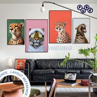PURE BANDUNG Animal Portrait Poster Frame A1 & A2 | Modern Minimalist Wall Decoration 42x60cm & 60x8