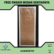 Terbaru Pintu Kamar Mandi Aluminium Pvc 70X200 (Coklat) 2 Sisi New