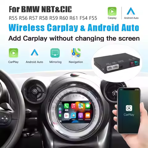 Wireless CarPlay Android Auto for BMW Mini R55 R56 R57 R58 R59 R60 R61 F54 F55 Clubman Countryman Ha