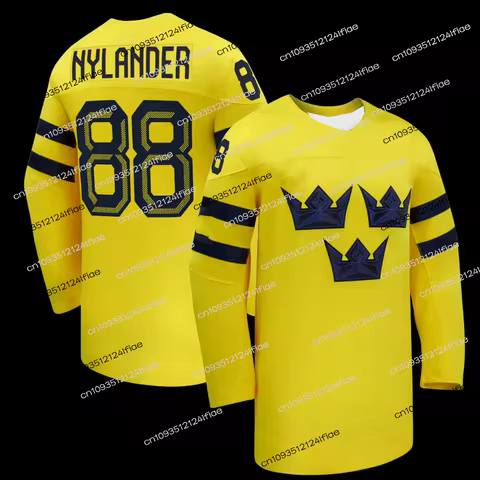 2026 Sweden Ice Hockey Jersey William Nylander #88 Ice Hockey Jersey T-shirt Kids Ice Hockey Special