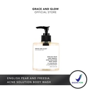 Bebas Ongkir Grace and Glow English Pear and Freesia Anti Acne Solution Body Wash NEW ORIGINAL