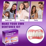 Homtopy Stickers Hot Sale Teeth Stickers day Smile Set Teeth Silicone Simulation Set Dentures Dentur