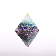 【畢業禮物】海水正藍-奧剛金字塔Orgonite水晶療癒白水晶柱淨