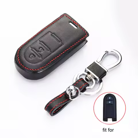 Leather Car Key Cover case for Toyota Rush Daihatsu Tanto LA600S LA800S LA610S Perodua Smart Keys Ca