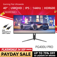 PRISM+ PG400U PRO 40 IPS 144Hz 1ms UWQHD 120% sRGB Adaptive-Sync Pro Gaming Monitor [3440 x 1440]