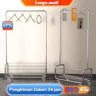 LG Rak Gantungan Baju Stainless Steel EMAS Rak Baju Gantung Aesthetic Gantungan Baju Berdiri 120CM
