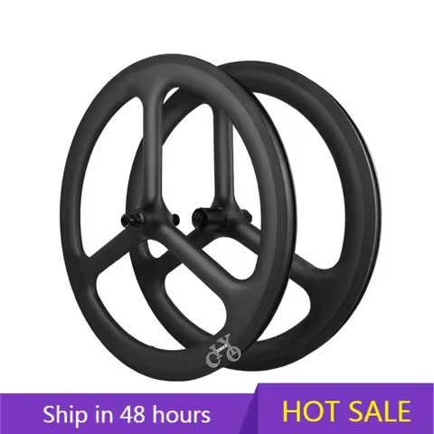 POWER LEAP Carbon Wheel Bicycle 20 Inch 3 Spokes Bmx Wheels 451 Tri-spoke Wheels Disc Brake/v Brake 