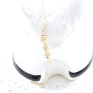 清新簍空金珠 14K包金手鍊